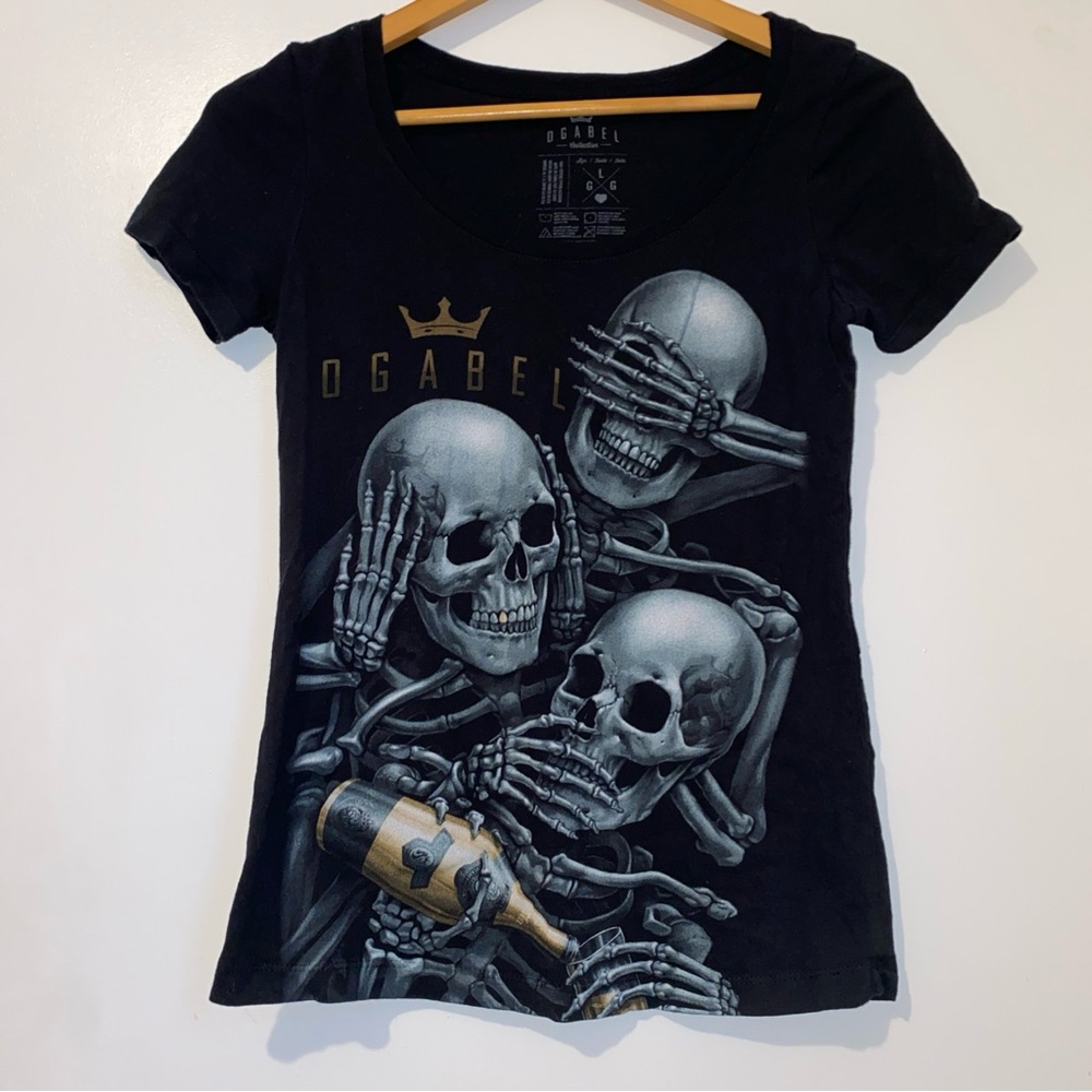 Black Graphic Short Sleeve Tee